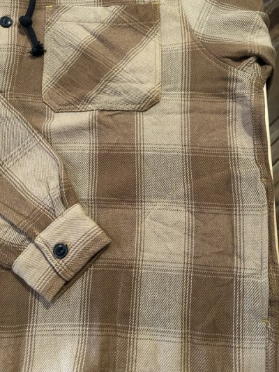 画像5: ALCARZA/HEAVY FLANNEL PARKA OMBRE BEIGE