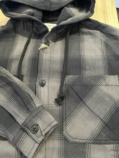 画像4: ALCARZA/HEAVY FLANNEL PARKA OMBRE GRAY