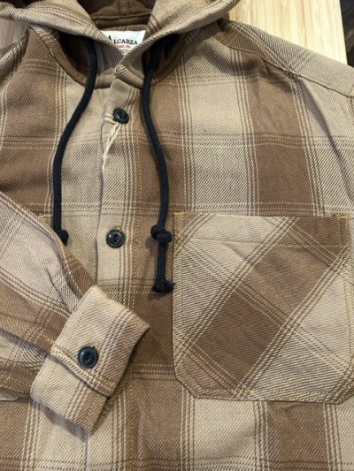 画像4: ALCARZA/HEAVY FLANNEL PARKA OMBRE BEIGE