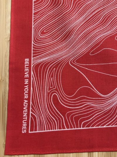 画像2: NANGA/PARBAT CONTOUR MAP BANDANA  RED