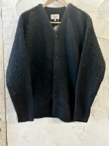 ALCARZA/MOHAIR LIKE CARDIGAN  BLACK
