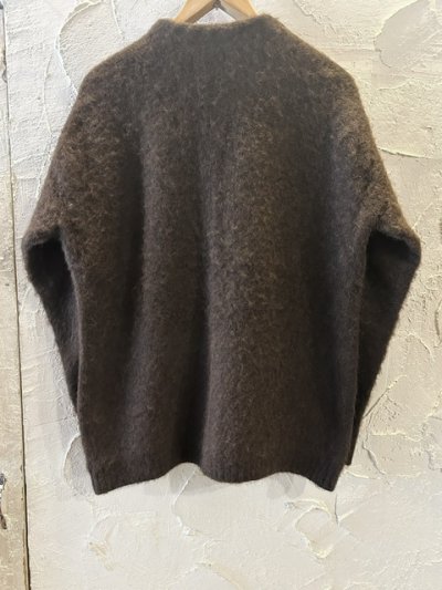 画像2: ALCARZA/MOHAIR LIKE CARDIGAN  BROWN