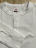 画像4: HANES/BEEFY THERMAL HENLEY NECK  LS T  WHITE (4)