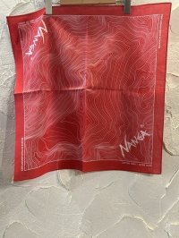 NANGA/PARBAT CONTOUR MAP BANDANA  RED