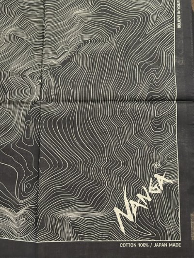 画像2: NANGA/PARBAT CONTOUR MAP BANDANA  BLACK