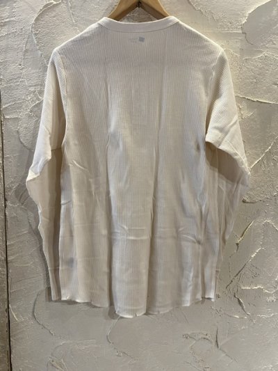 画像2: HANES/THERMAL HENLEY NECK  LS T  WHITE(NATURAL)