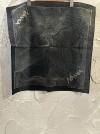 NANGA/PARBAT CONTOUR MAP BANDANA  BLACK