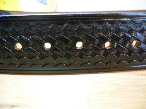 他の写真3: ALFONSO'S/BASKET WEAVE LEATHER BELT  BLACK