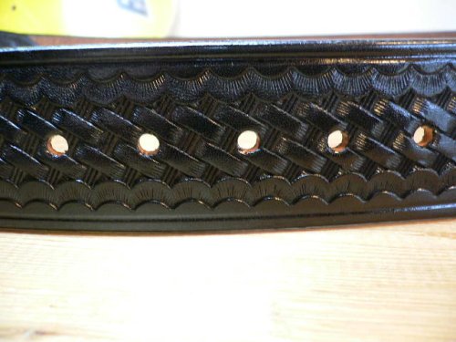 他の写真3: ALFONSO'S/BASKET WEAVE LEATHER BELT  BLACK