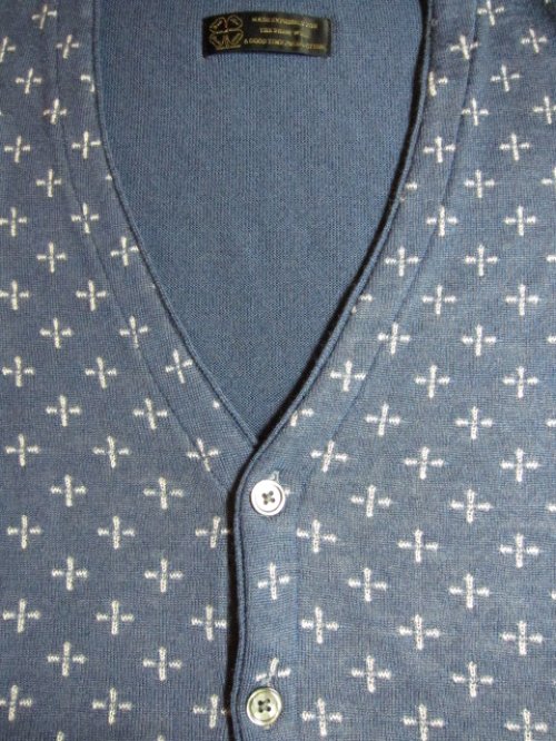 他の写真2: （SALE 40%OFF) A GOODTIME PRODUCTION/KNIT CARDIGAN SUCIDAL CROSS JACQUARD NAVY