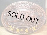 GROK LEATHER/SPIT LEATHER BUCKLE  DARK BROWN