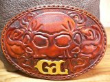 (SALE 35%OFF) GROK LEATHER/ROSE LEATHER BUCKLE  L.BROWN