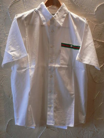 画像1: ☆SALE 50%OFF☆ INTERFACE/TAPING SHIRT  WHITExGRNxRED