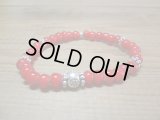 WELCOME/ANTIQUE BEADS BRACELET  RED