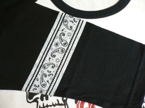 他の写真3: ☆SALE 50%OFF☆ BLACK EDITION/SKULL RAGLAN T 五分丈  WHITE