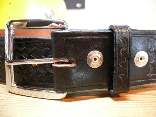 他の写真2: ALFONSO'S/BASKET WEAVE LEATHER BELT  BLACK