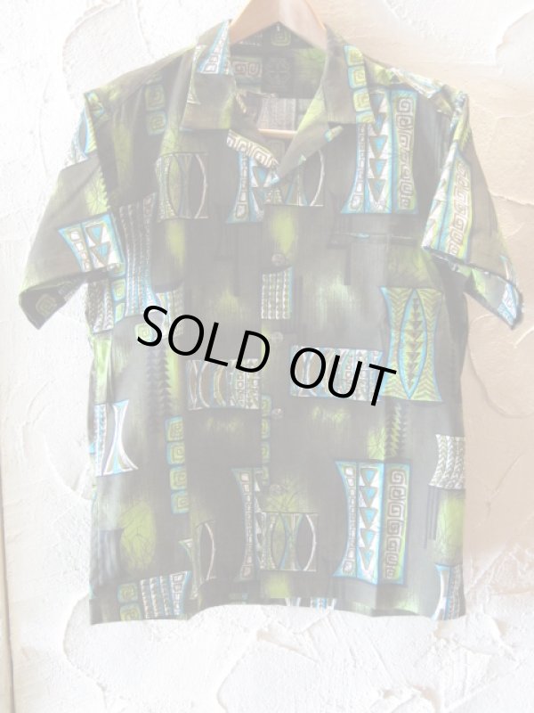 画像1: A GOODTIME PRODUCTION/HAWAIIAN OPEN SHIRTS  GREEN