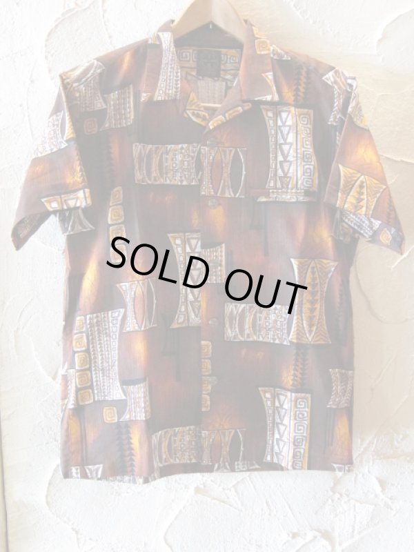 画像1: A GOODTIME PRODUCTION/HAWAIIAN OPEN SHIRTS  BROWN