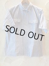 画像:  INTERFACE/STRIPE BOX OPEN SHIRTS  NAVYxWHITE