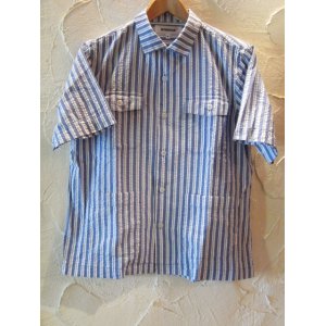 画像: (SALE 40%OFF) INTERFACE/STRIPE BOX OPEN SHIRTS  NAVYxWHITE