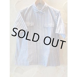 画像:  INTERFACE/STRIPE BOX OPEN SHIRTS  NAVYxWHITE