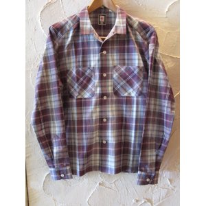 画像: (SALE 40%OFF) BELAFONTE/CHECK OPEN SHIRTS  BURGUNDY