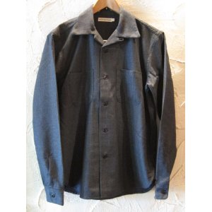 画像: (SALE 35%OFF) STEAM AND THREAD/CAMP SHIRT WOOL  BLACK