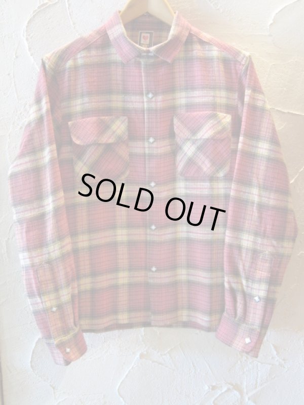 画像1: BELAFONTE/CHECK FLANNEL SHIRTS  RED
