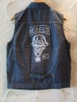 画像1: GANGSTERVILLE(ギャングスタービル)/G.V REBEL'S MC VEST CHAMBRAY  INDIGO