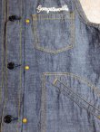 画像4: GANGSTERVILLE(ギャングスタービル)/G.V REBEL'S MC VEST CHAMBRAY  INDIGO