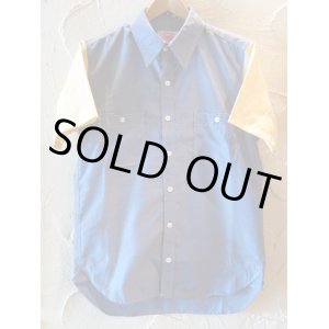 画像: ROUND HOUSE/2 TONE DUNGAREE SHIRTS  NAVYxYELLOW