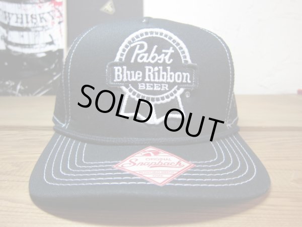 画像1: PABST BLUE RIBBON/MESH CAP BLACK