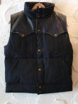 画像1: RATS/BLACK DENIM DOWN VEST  BLACK