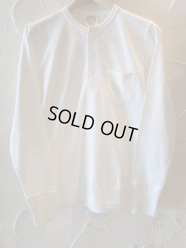 画像1: GLAD HAND(グラッドハンド)/STANDARD HENRY POCKET L/S T WHITE