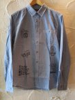 画像1: PAN HARD/CHAMBLAY PRINT SHIRTS  BLUE