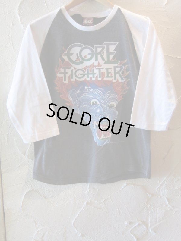 画像1: COREFIGHTER/OZZY RAGLAN T  BLACKxWHITE