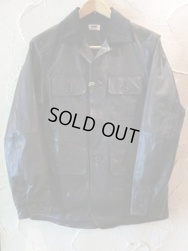 画像1: BELAFONTE/GOAT LEATHER HUNTING JK  BLACK