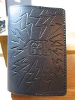 画像1: GROK LEATHER/NEW NOTE BOOK COVER S CARVING BLACK 