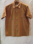 画像1: RATS/T/C BROWN CHECK SH S/S  BROWN