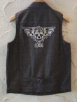 画像1: GANGSTERVILLE(ギャングスタービル)/BAT MC VEST  BLACK