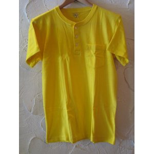 画像: (SALE 50%OFF) JOEY/PIGMENT HENLEY POCKET T  YELLOW