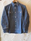 画像1: SUGAR CANE/BLUE CHAMBRAY L/S WORK SHIRTS NAVY