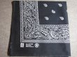 画像1: PARIS/80's DEAD STOCK BANDANA A  BLACK(墨黒）