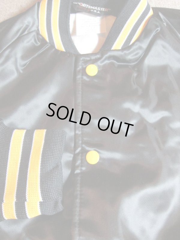画像3: SPORTS MASTER/SATIN BASEBALL JKT  BLACKxYELLOW