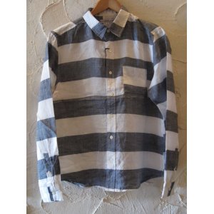 画像: (SALE 40%OFF) PAN HARD/RAMIE BORDER SHIRTS  NAVY