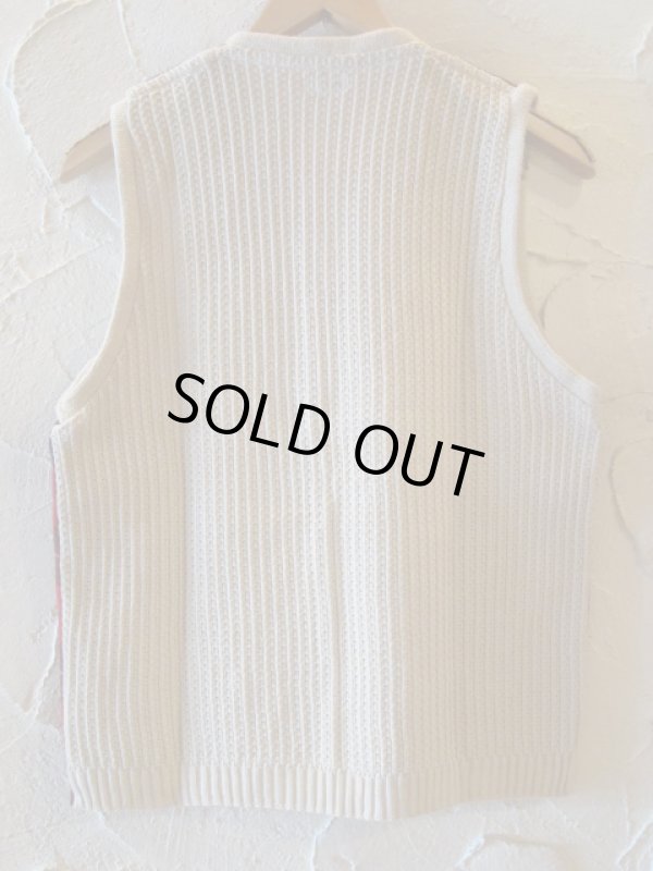 画像2: BELAFONTE/RAGTIME RIBBED KNIT PULL VEST  RED