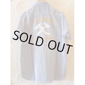 画像: HOUSTON/EMBROIDERTY JINCODE SHIRT  BLUE