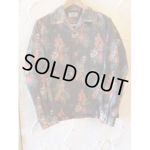 画像: SUN SURF/BARK CLOTH L/S SH TROPICAL GOD  BLACK(BRW)