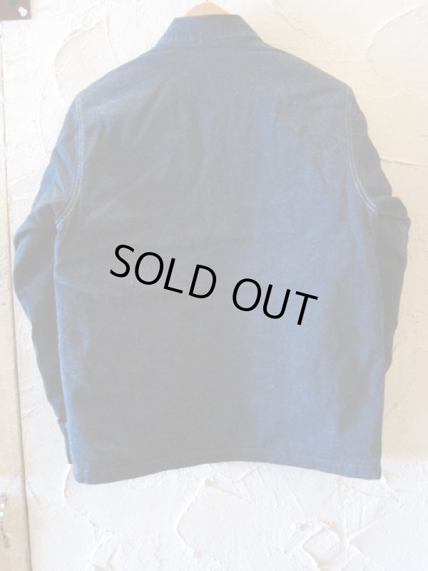 画像2: SUGAR CANE Light/11oz NEP DENIM COACH JKT WITH PADDING  NAVY