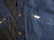 画像4: SUGAR CANE Light/11oz NEP DENIM COACH JKT WITH PADDING  NAVY